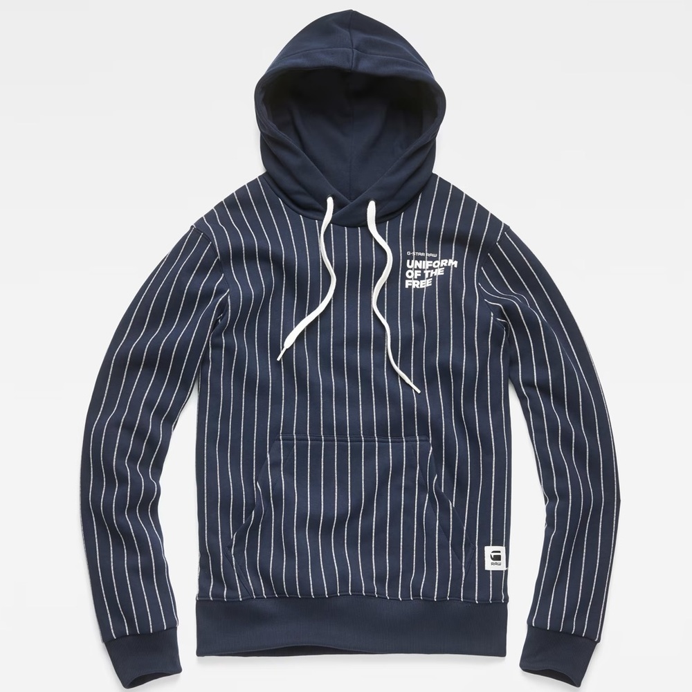 G-Star Core Hooded Pinstripe Sweater
